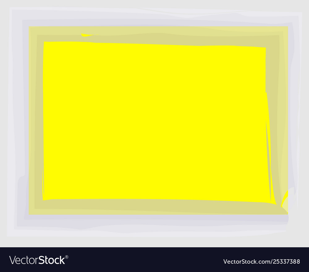 Frame rectangle yellow brush stroke