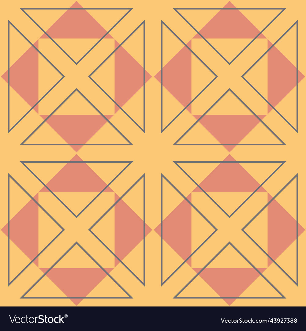 Geometry triangle shape seamless pattern yellow vector image Geometry triangle shape seamless pattern yellow