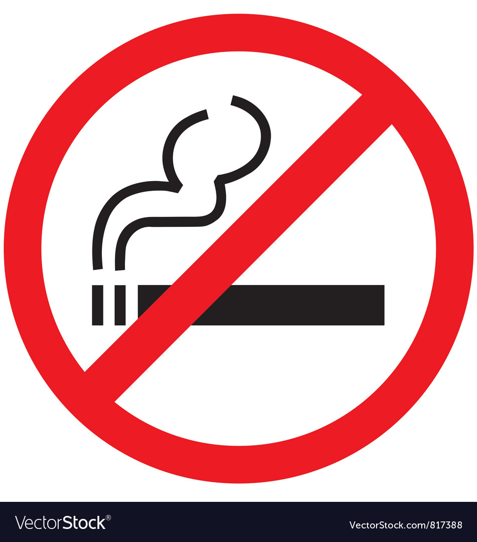 No Smoking Sign Royalty Free Vector Image Vectorstock