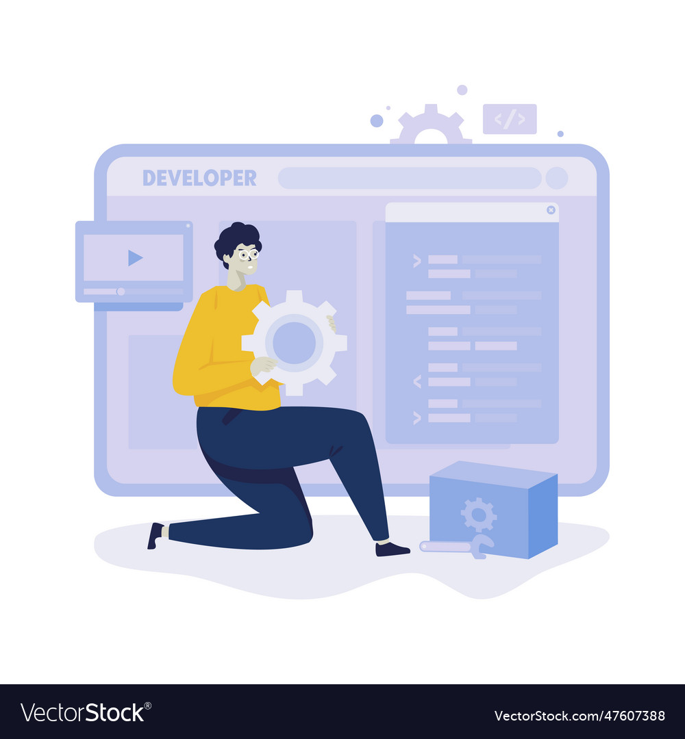 Office worker website developer