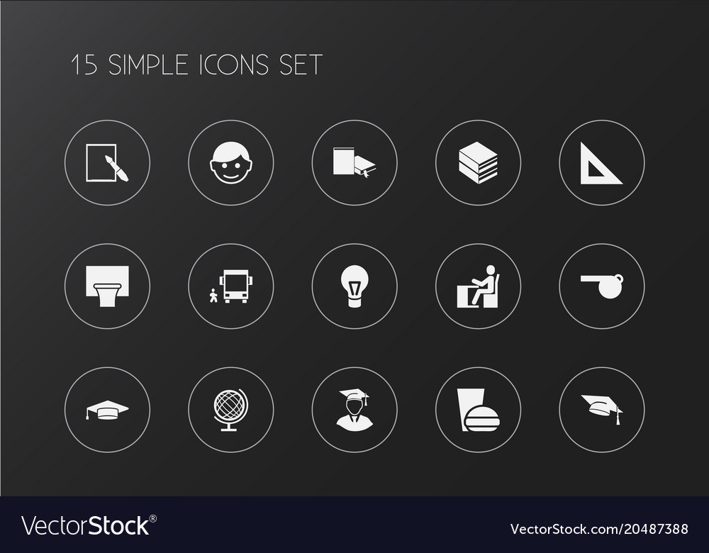 Set of 15 editable teach icons includes symbols