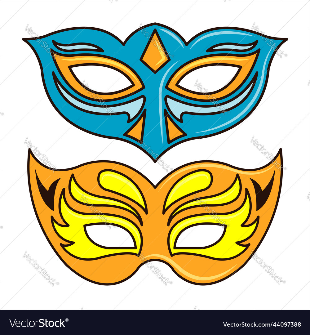 Set of masquerade ball masks Royalty Free Vector Image