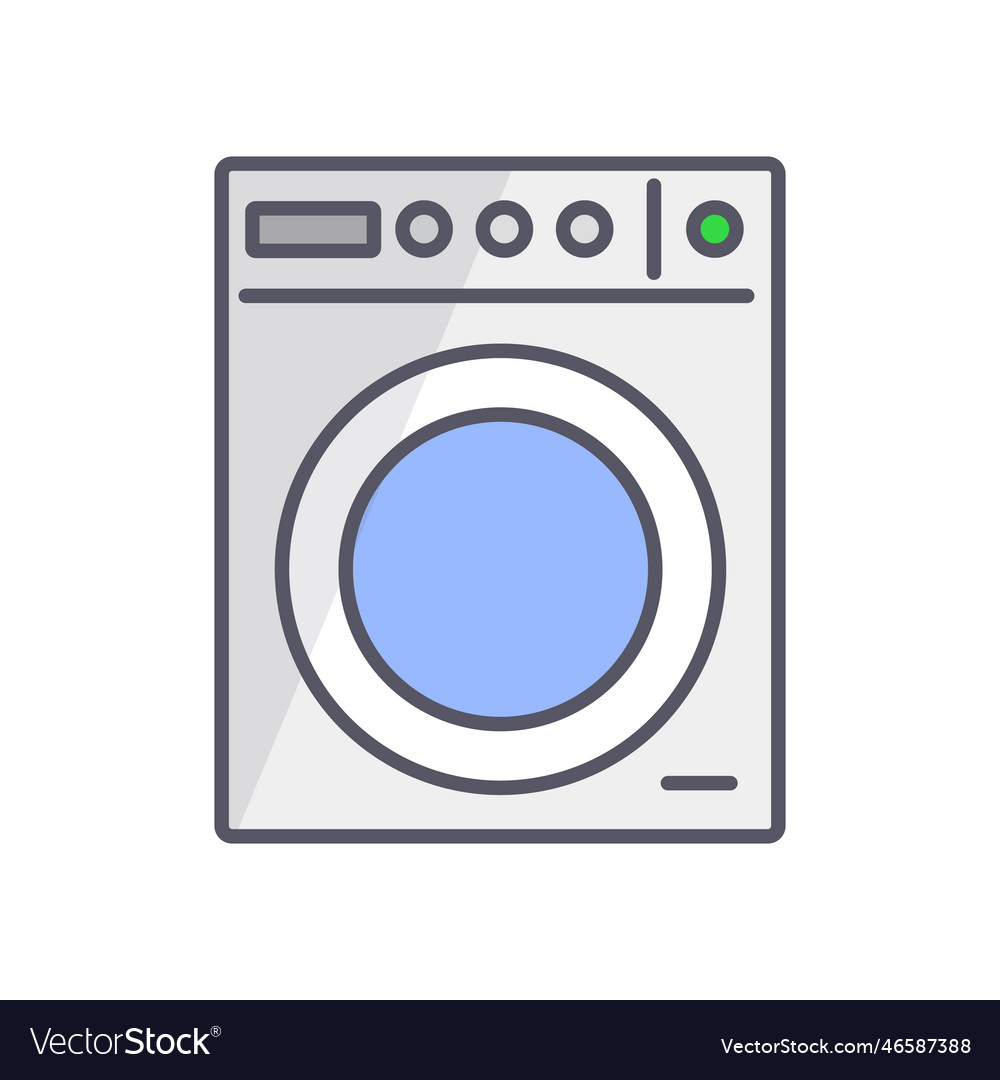 Washing machine icon in operation or washer icon Vector Image