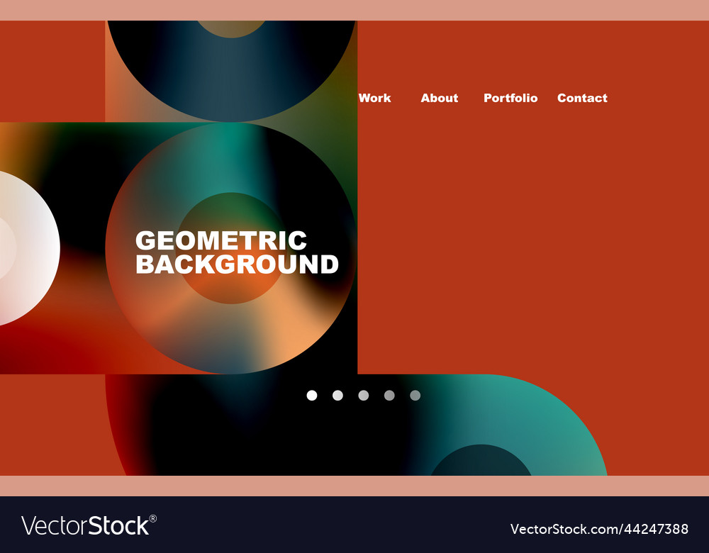 Website landing page abstract geometric background