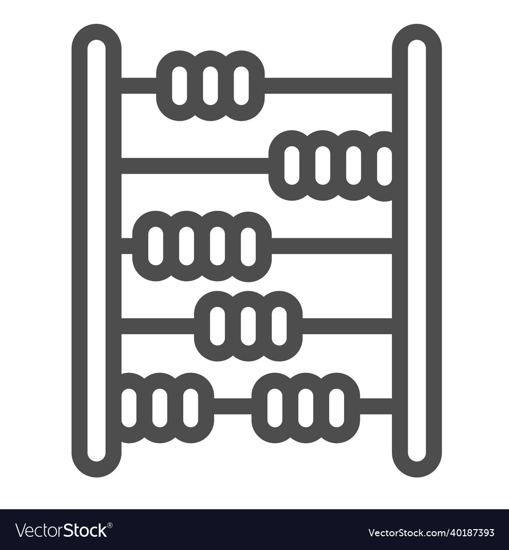 Abacus math counting counter arithmetic line Vector Image Abacus math counting counter arithmetic line