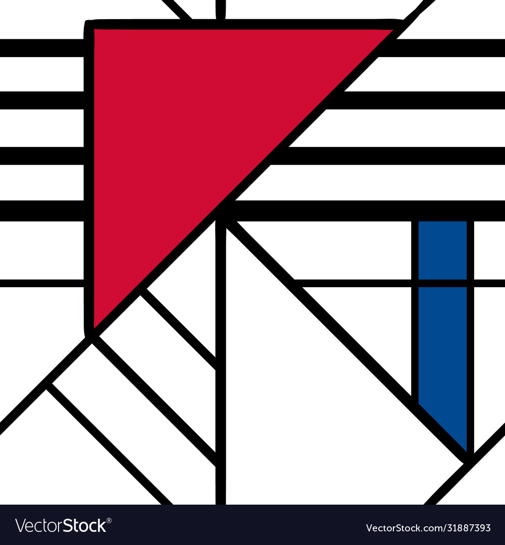 Abstract mondrian style seamless pattern vector image Abstract mondrian style seamless pattern