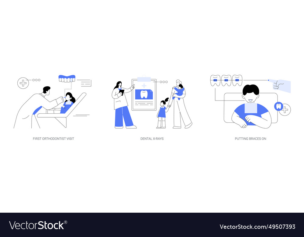 Braces for kids abstract concept Royalty Free Vector Image