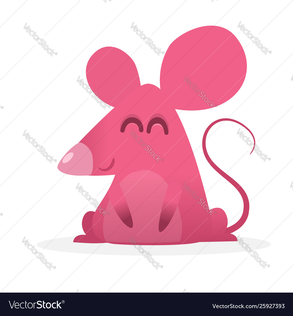 Cute Cartoon Pink Mouse