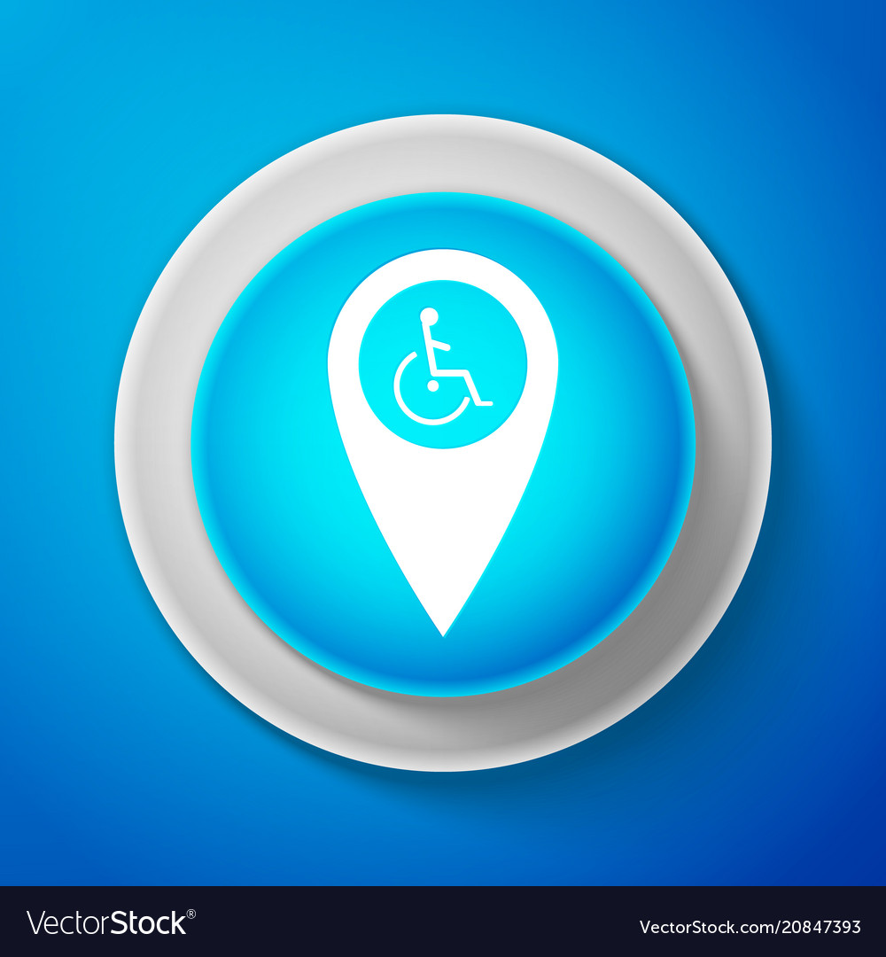 Disabled handicap in map pointer invalid symbol vector image Disabled handicap in map pointer invalid symbol