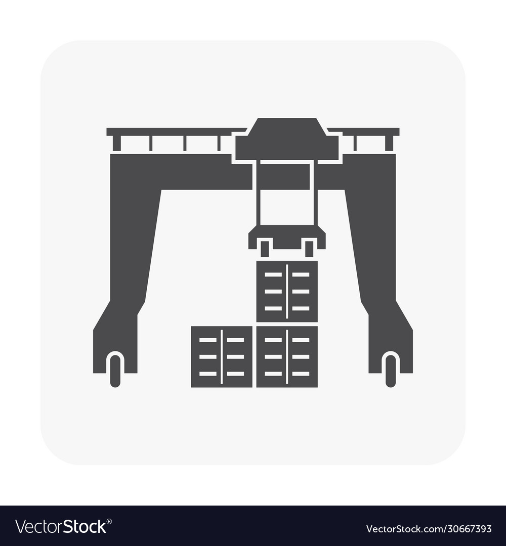 Gantry crane icon Royalty Free Vector Image - VectorStock