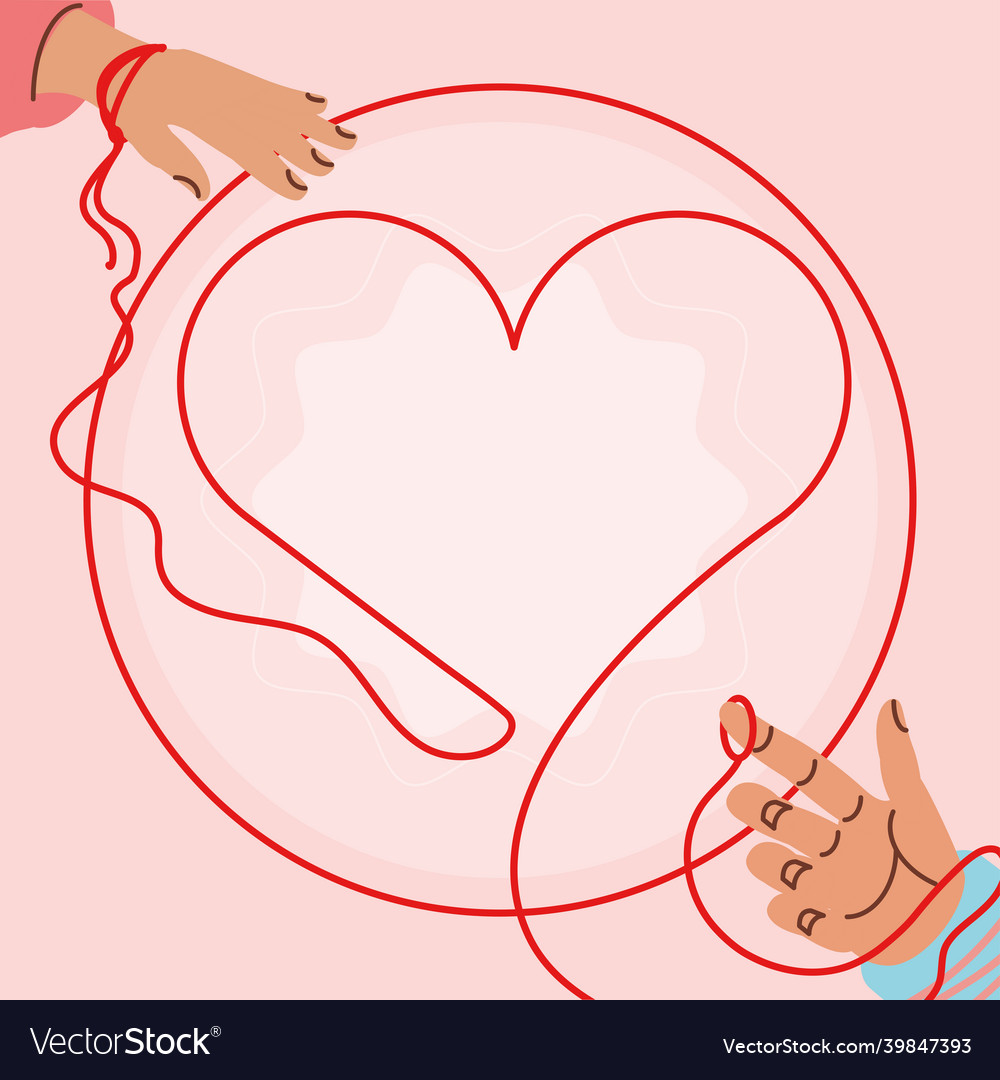 Hands and red string