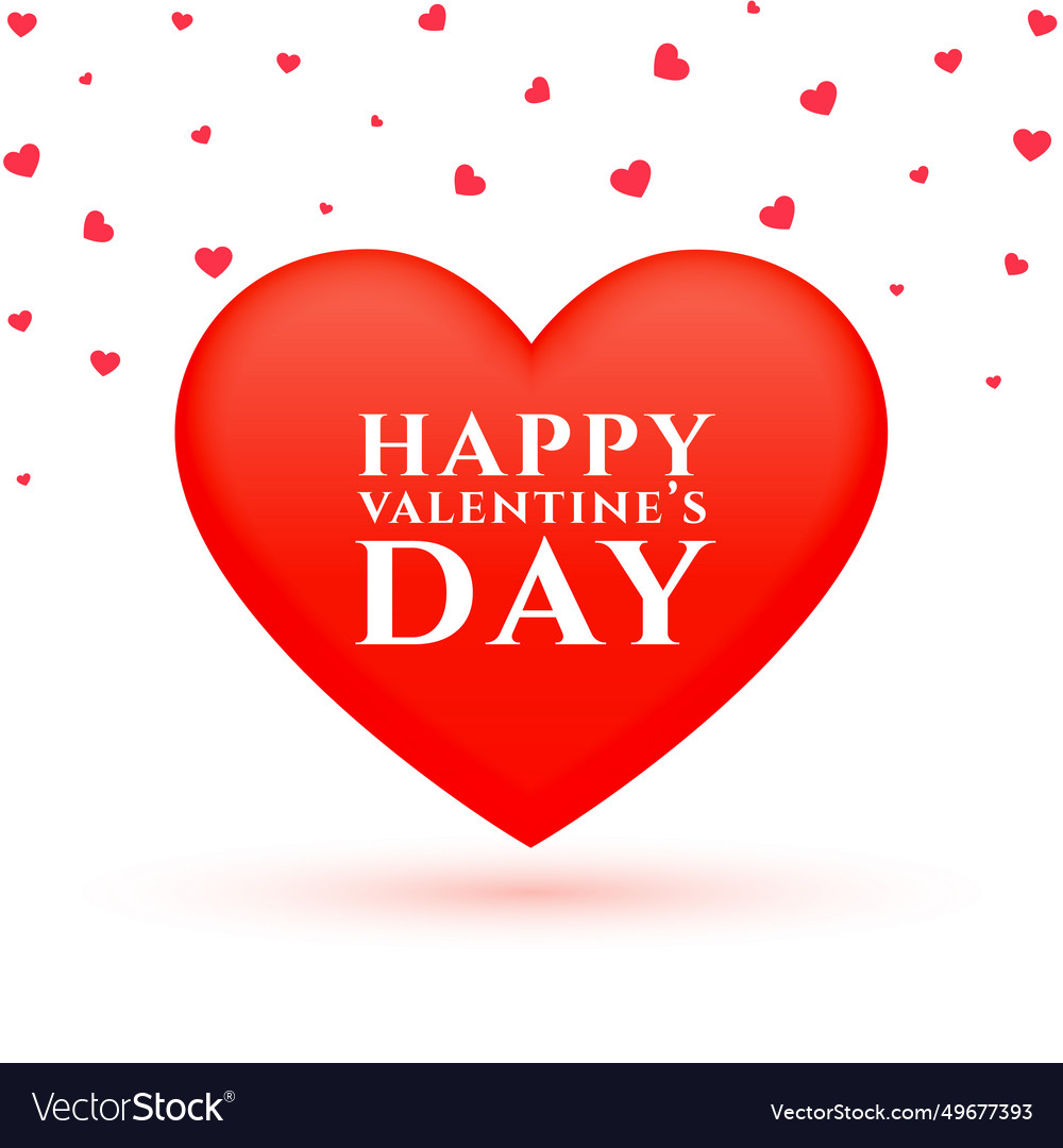 Happy valentines day love heart background Vector Image