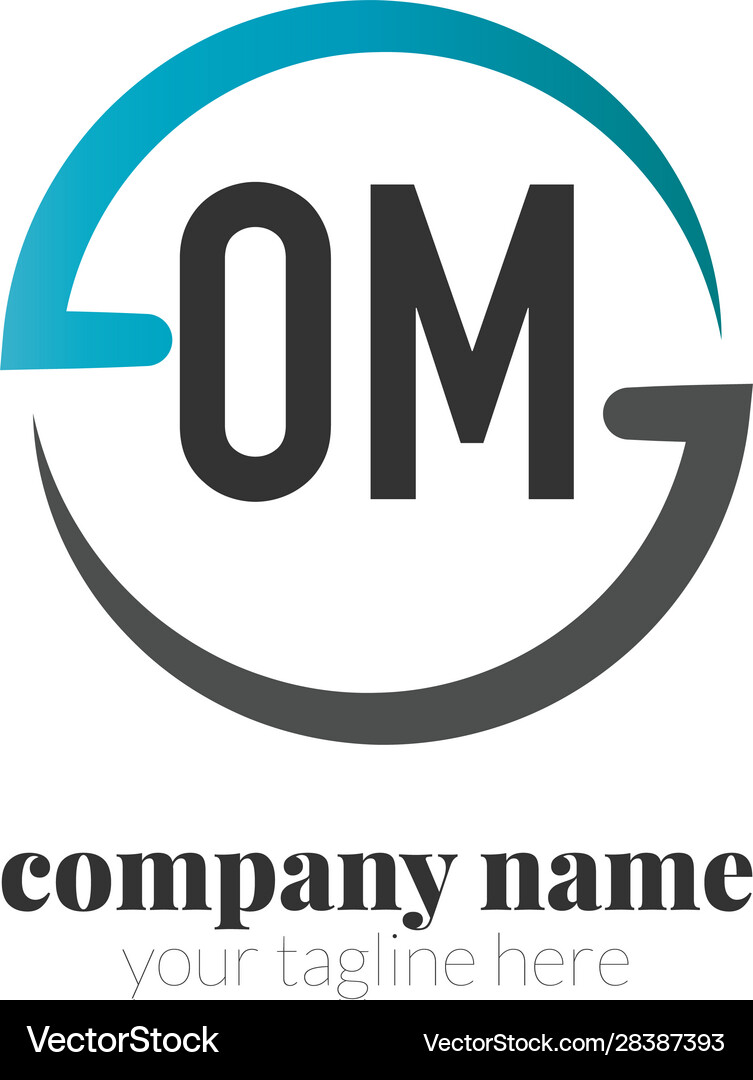 Initial letter creative circle logo concept Vector Image
