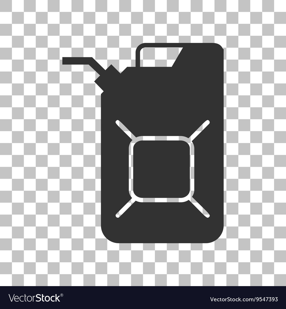 Jerrycan oil sign jerry can dark gray Royalty Free Vector