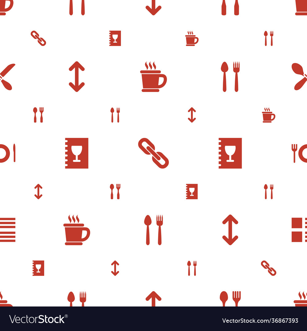 Menu icons pattern seamless white background