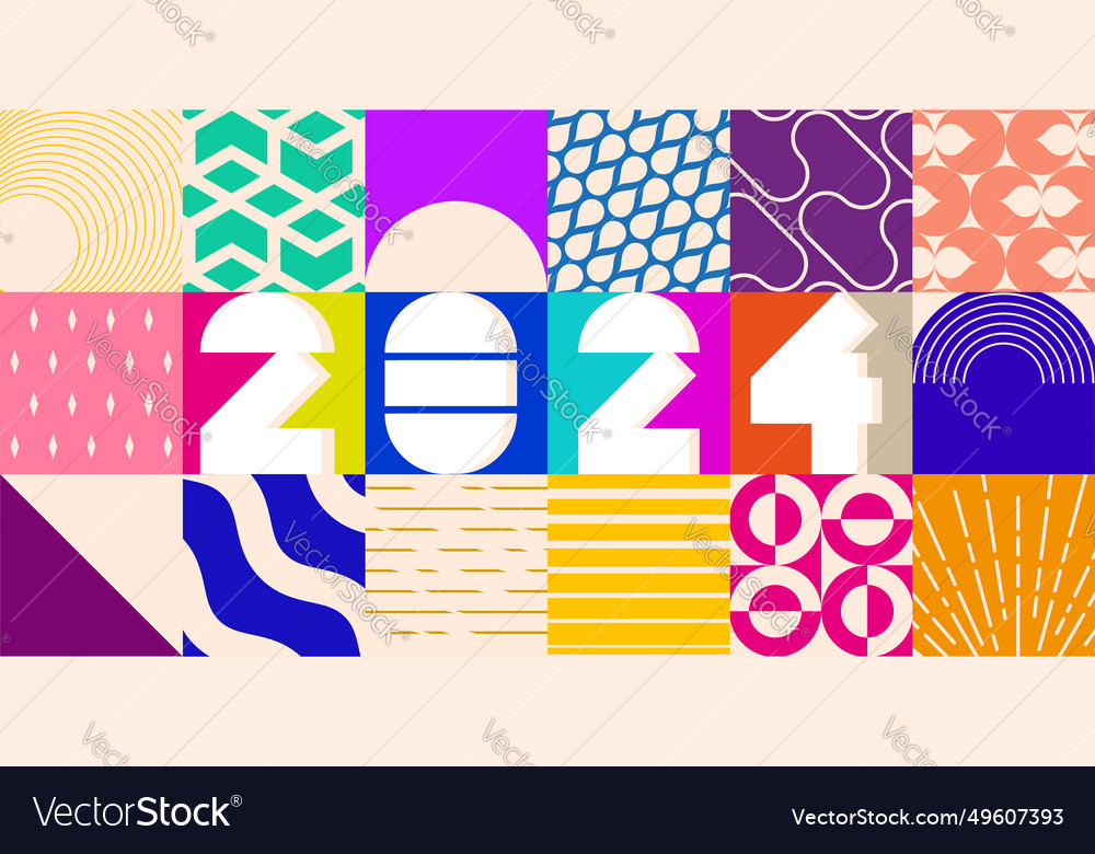 New year greeting card 2024