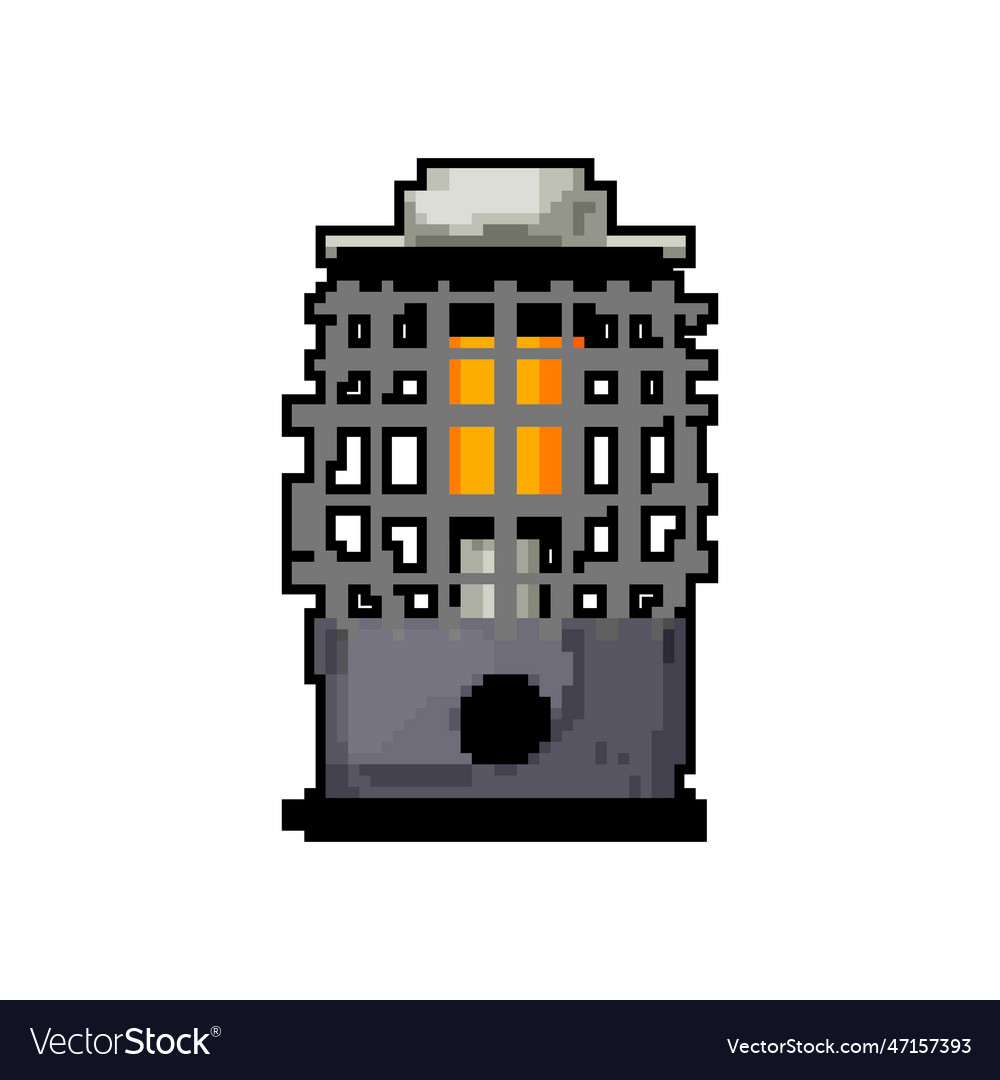 Patio heater gas game pixel art Royalty Free Vector Image