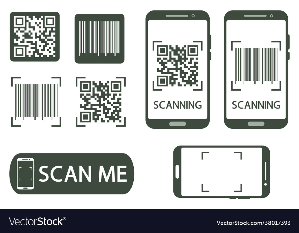 Qr code verification concept machine-readable vector image Qr code verification concept machine-readable