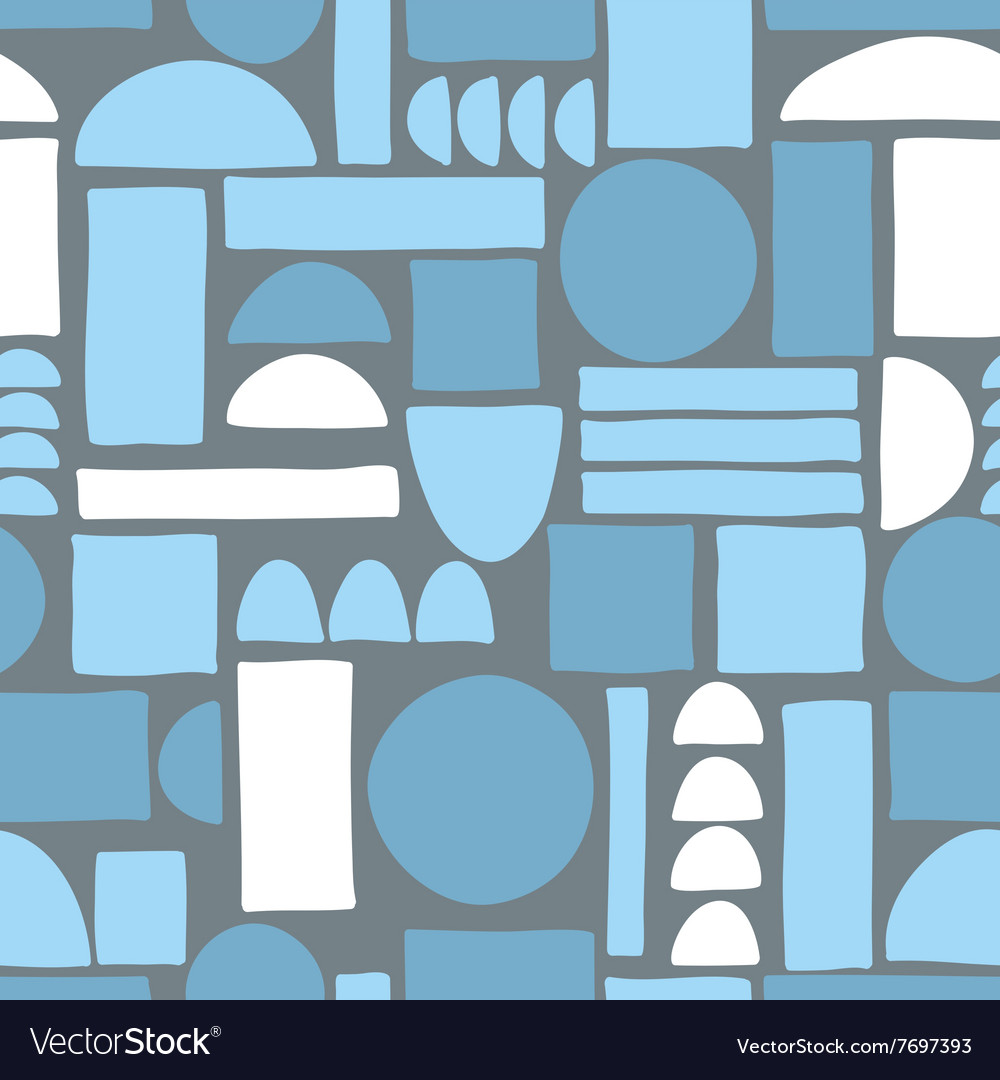 Seamless pattern with abstract shapes