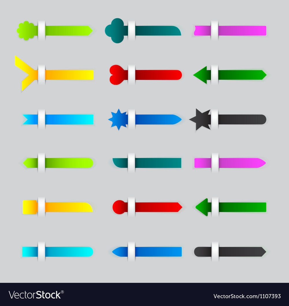 Set of customizable label elements and stickers