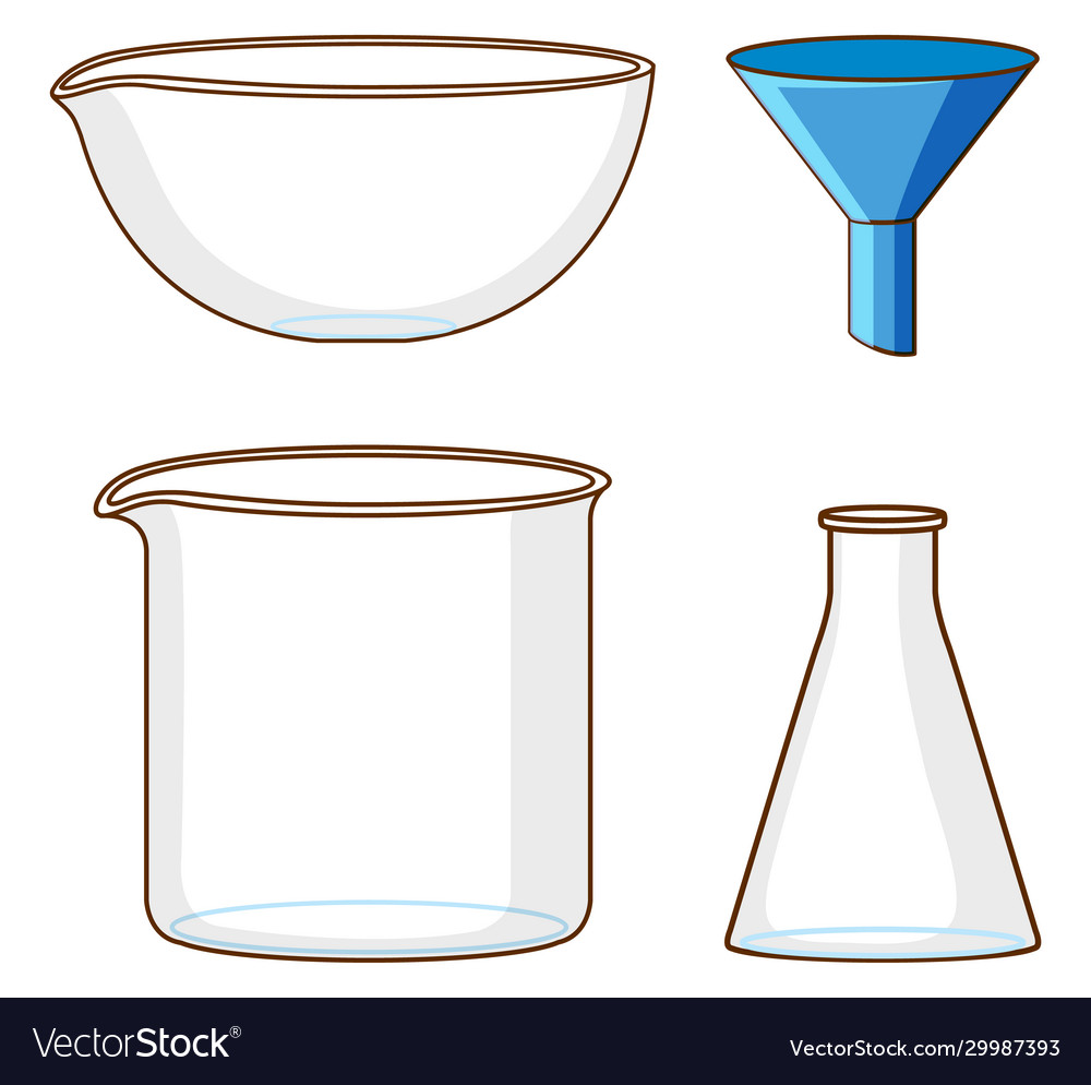 Set science containers on white background Vector Image