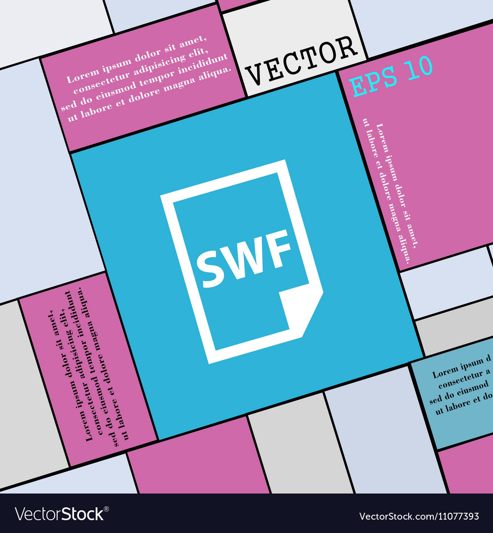 Swf file icon sign modern flat style for your