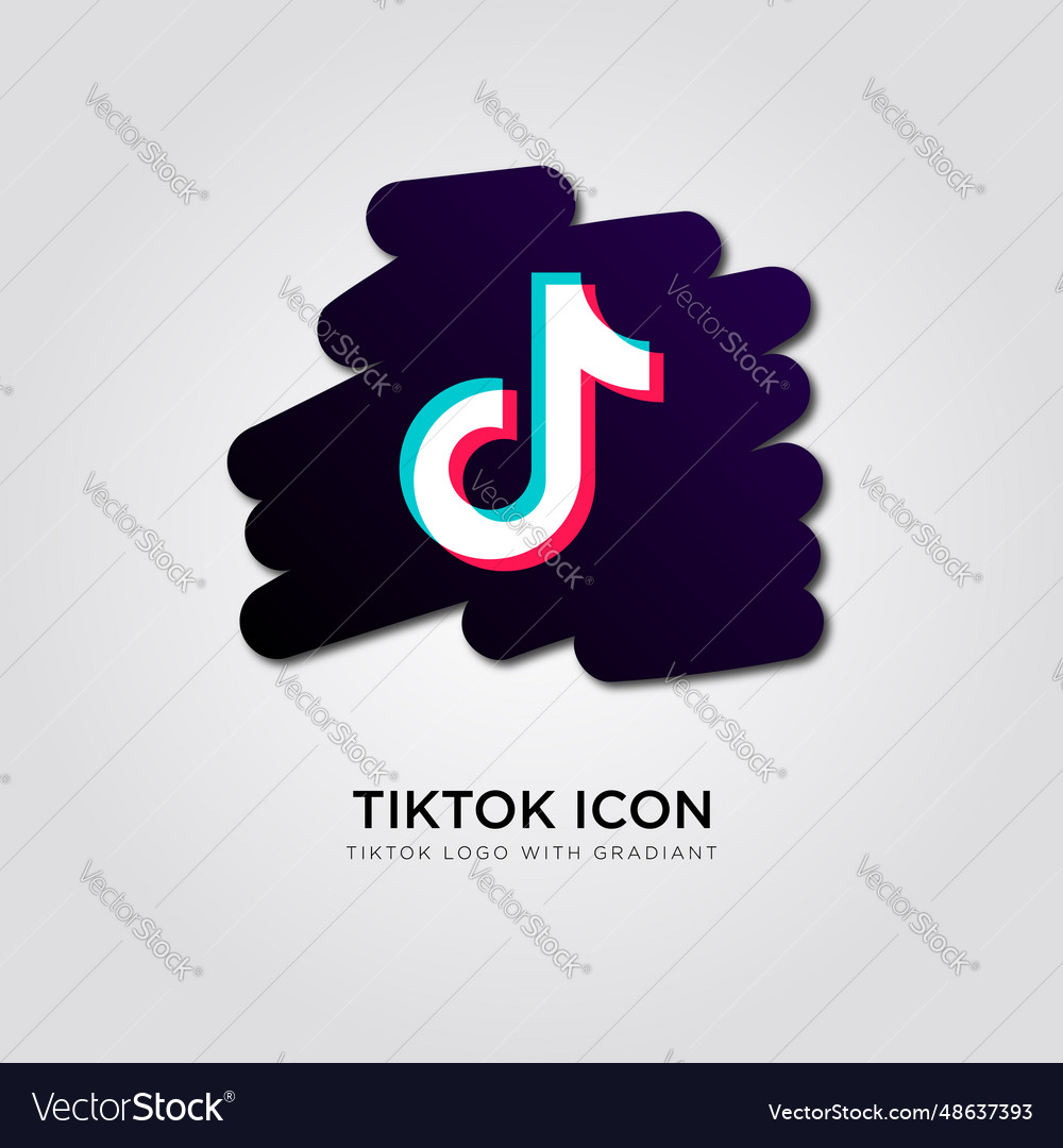 Tiktok logo icon jpg jpeg eps button Royalty Free Vector