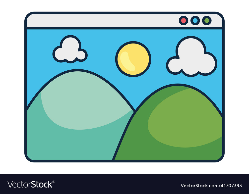 Web window with landscape