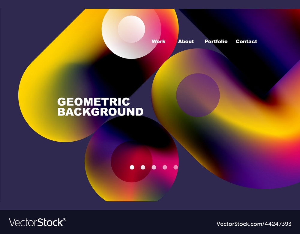 Website landing page abstract geometric background