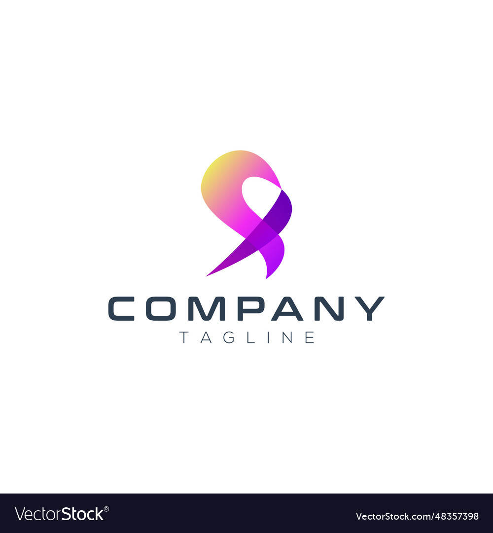 Abstract element colorful gradient logo design vector image Abstract element colorful gradient logo design