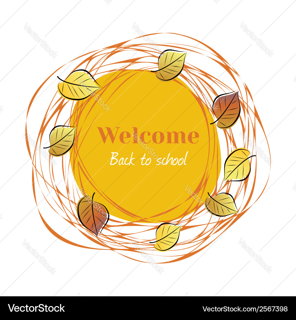 Back to school frame Royalty Free Vector Image