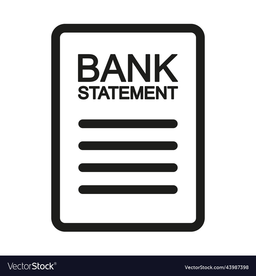 Bank statement icon financial
