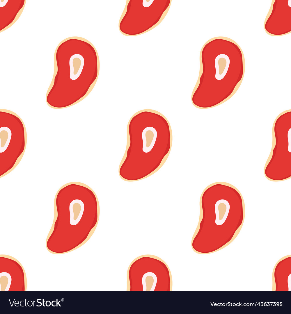 Cartoon seamless pattern of steak