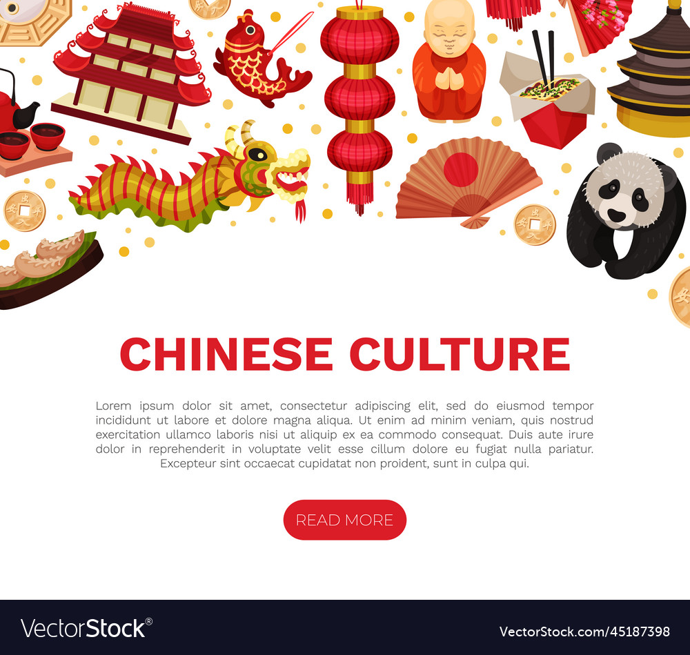 China banner design with traditional chinese Vector Image