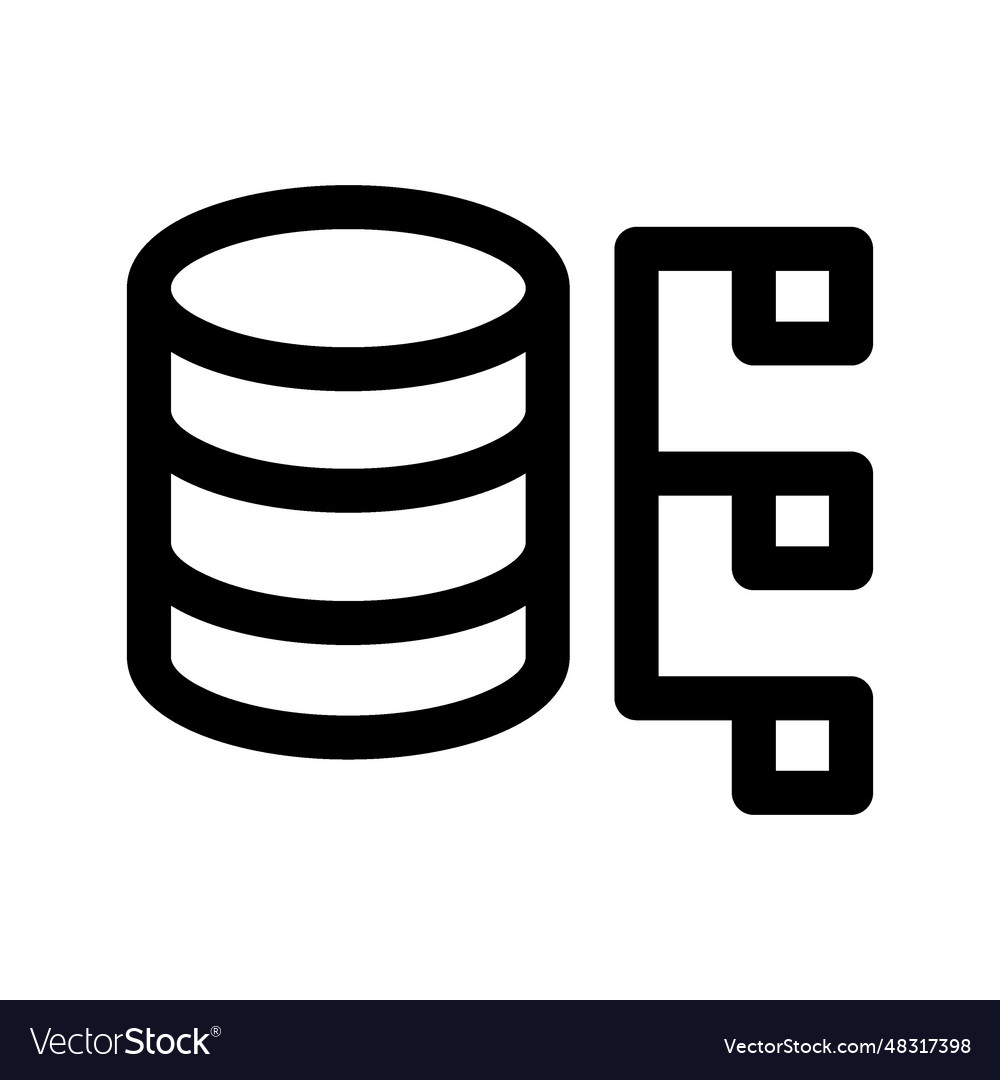 Database management icon vector image Database management icon