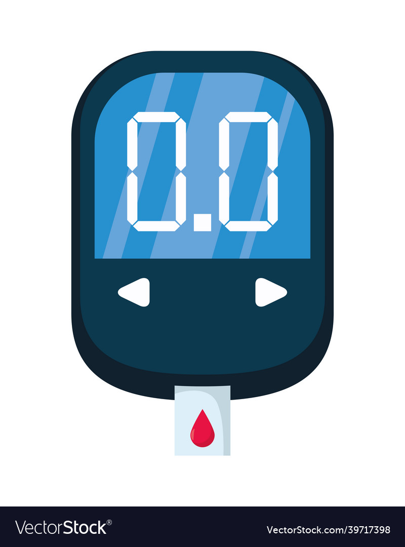 Digital Glucometer Device Royalty Free Vector Image