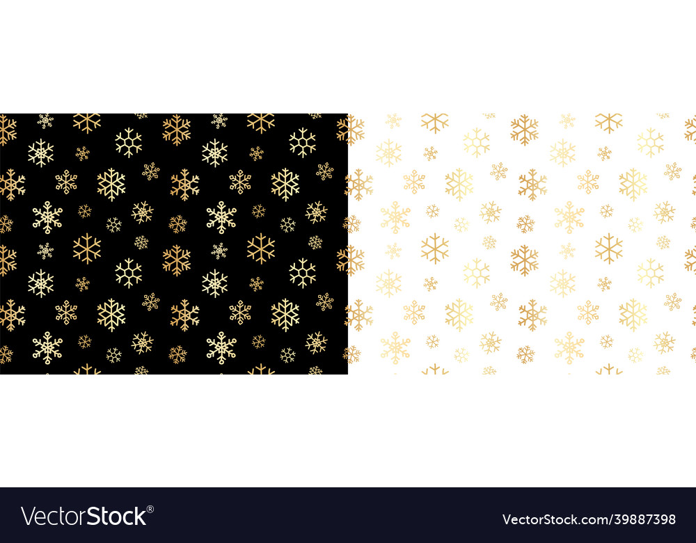 Falling snow flakes infiite pattern Royalty Free Vector