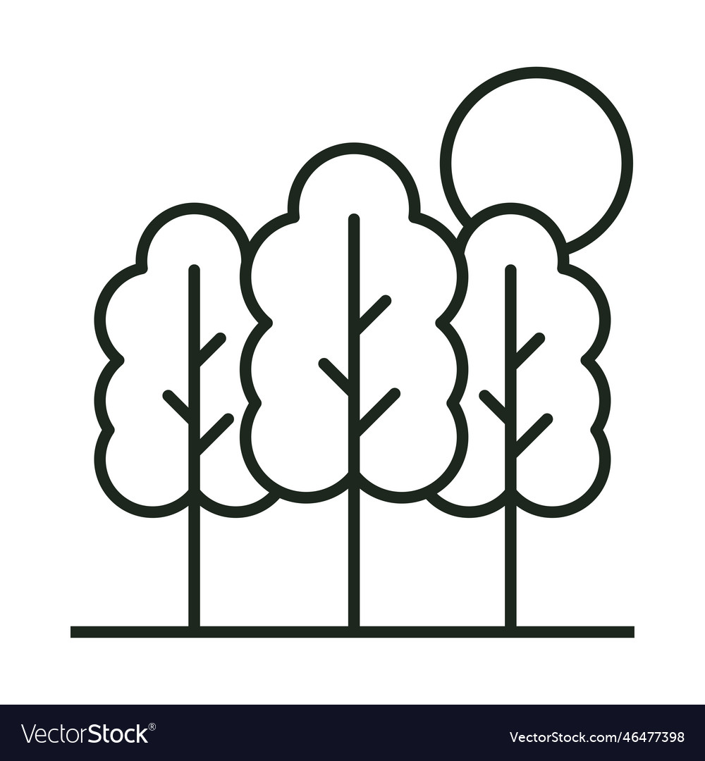 Forest trees icon Royalty Free Vector Image - VectorStock