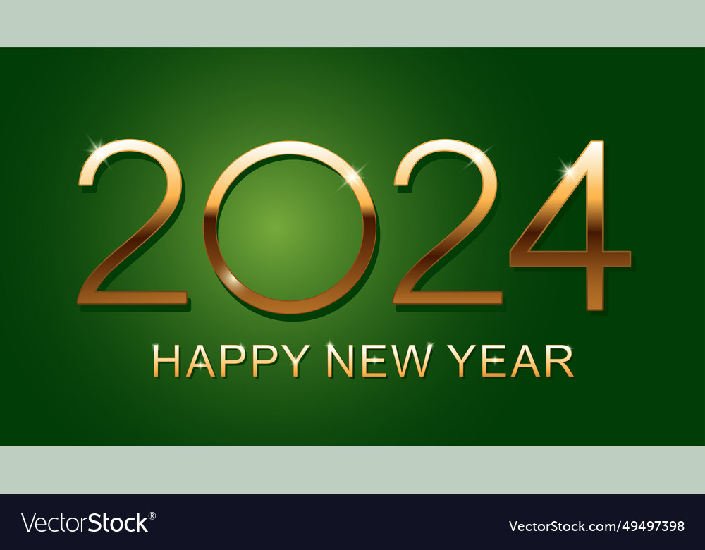 Happy new year 2024 greeting card design Vector Image