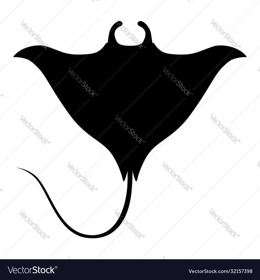 Manta ray sign Royalty Free Vector Image - VectorStock