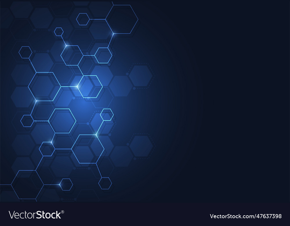 Molecule structure abstract tech background vector image Molecule structure abstract tech background