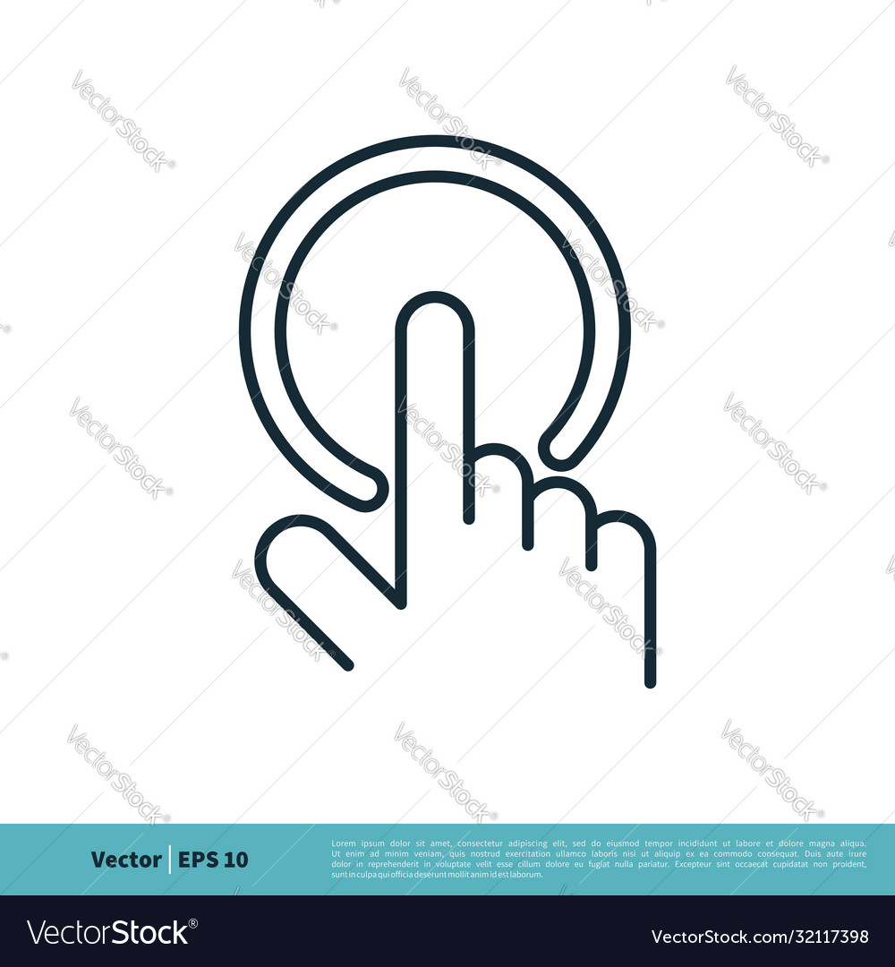 Pointer finger icon logo template design eps 10