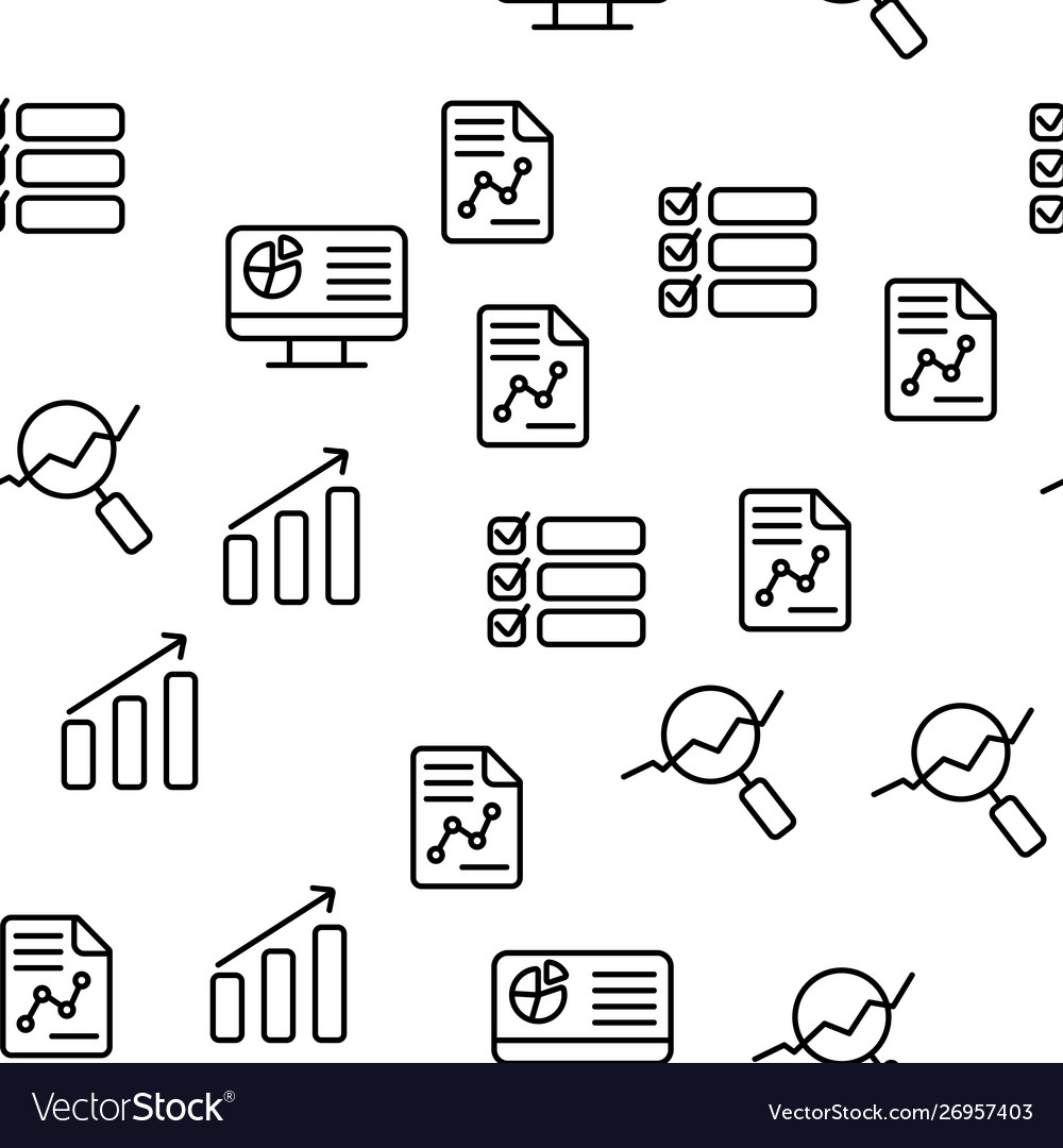 Analysing data seamless pattern vector image Analysing data seamless pattern