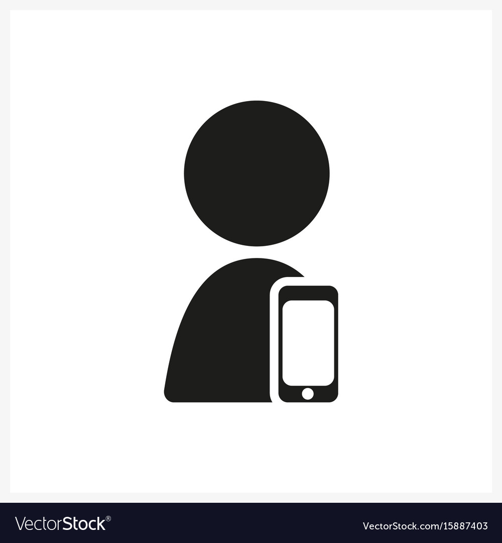 Call center operator avatar sign simple icon