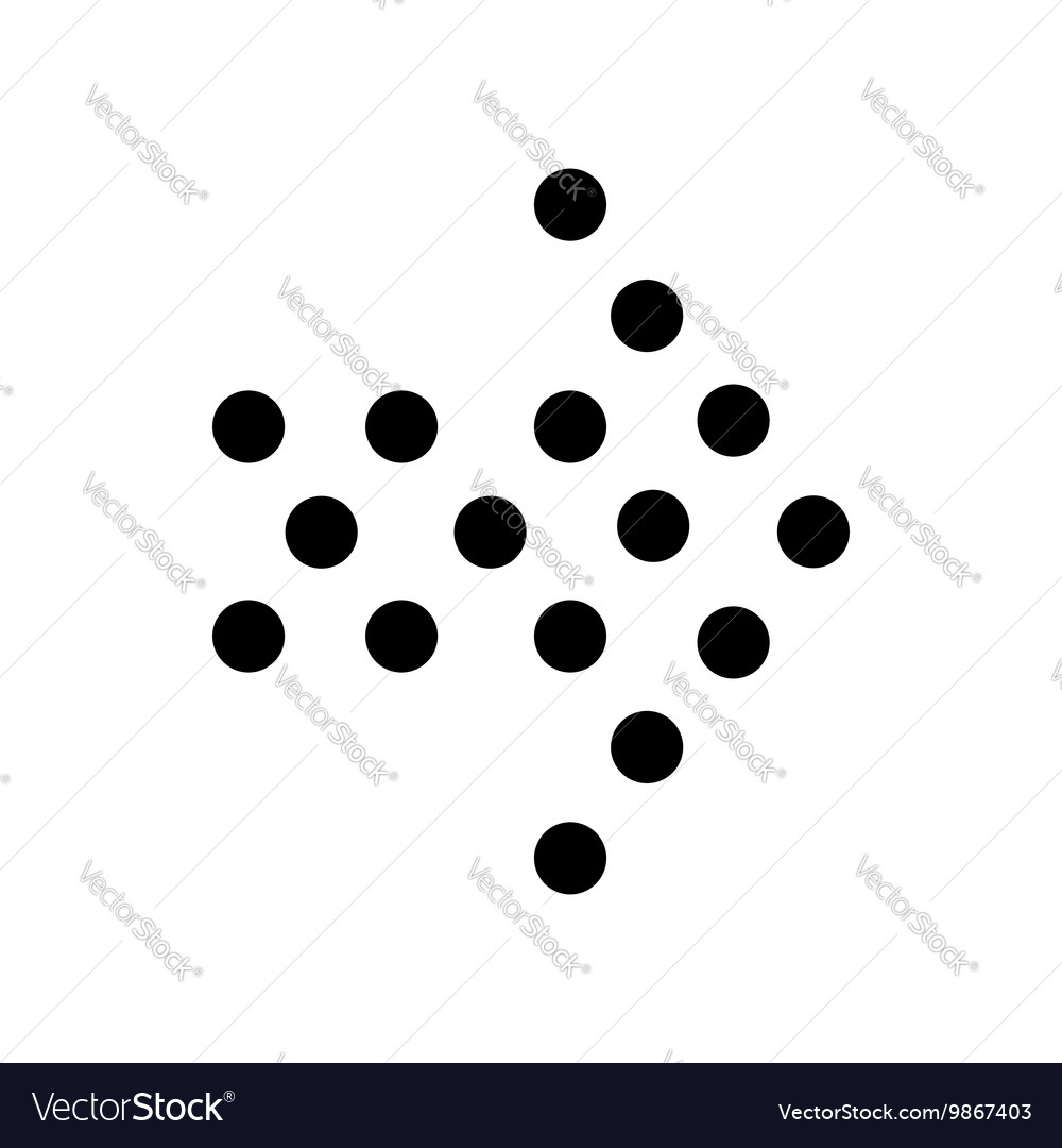 Dots right arrow icon in simple style isolated on white background 