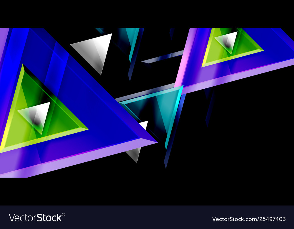 Dynamic triangle composition abstract background Vector Image Dynamic triangle composition abstract background