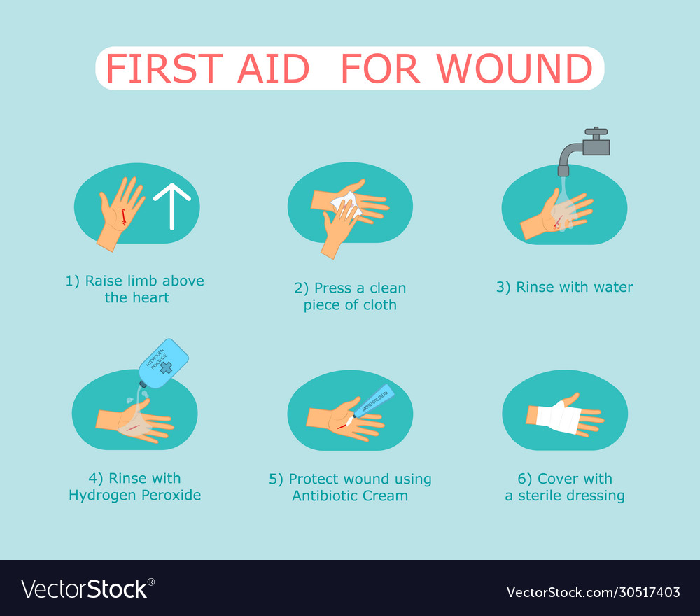 First aid wound Royalty Free Vector Image - VectorStock