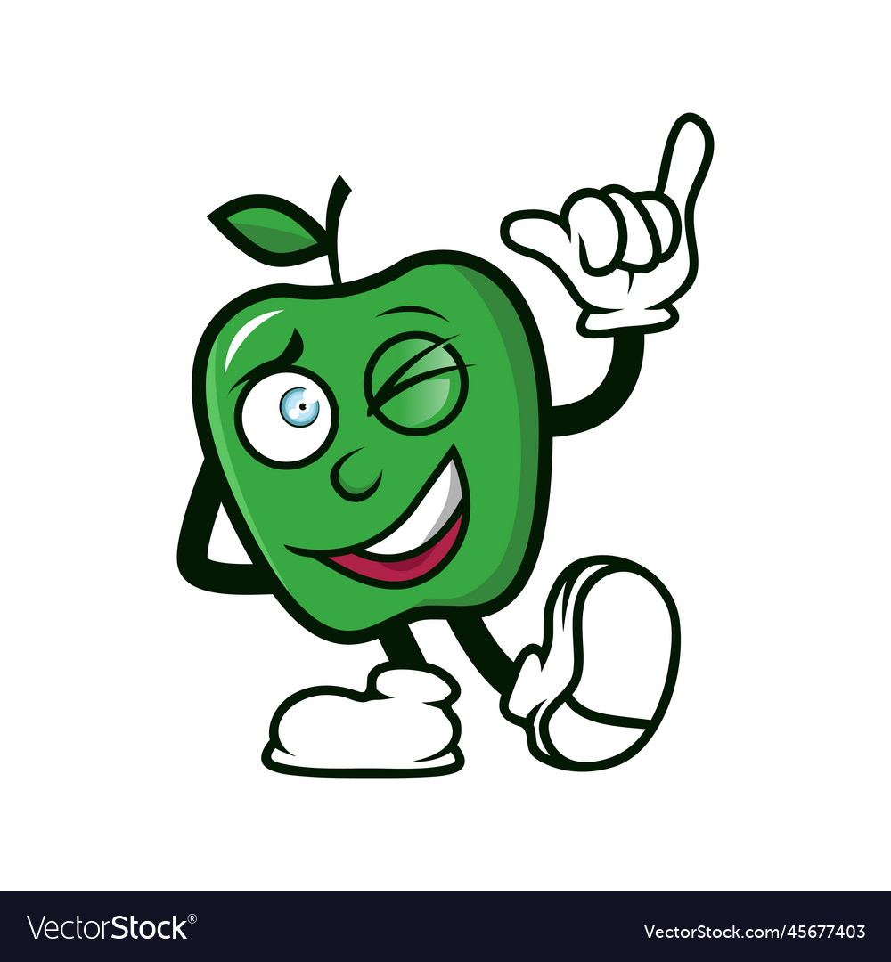 Green apple sweet smile logo