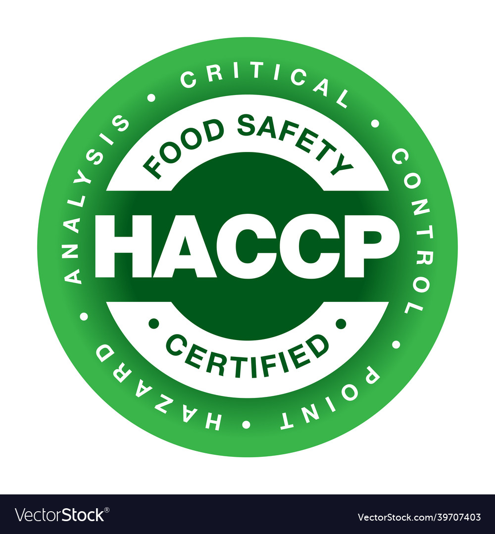 Haccp hazard analysis critical control point food Vector Image