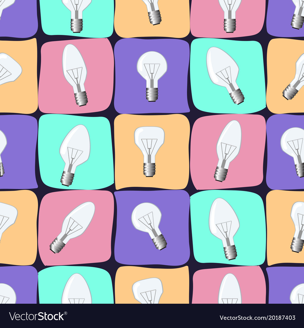 Light-bulb seamless pattern